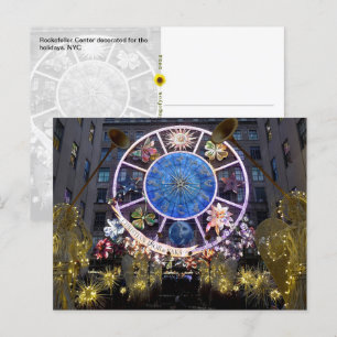 Carte Postale Anges de Noël & Jantes de Zodiac, NYC -