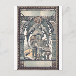Carte Postale Anges gardiens avec l'enfant Jésus