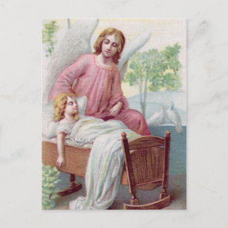 Carte Postale Anges gardiens, filles et berges