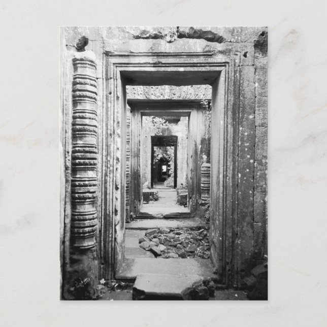 Carte Postale Angkor Cambodge, Portails Preah Khan (Devant)