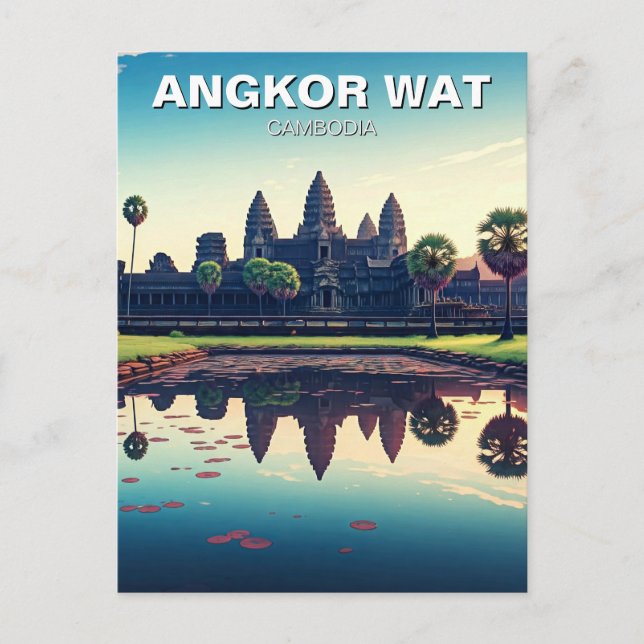 Carte Postale Angkor Wat Cambodia à Dawn (Devant)