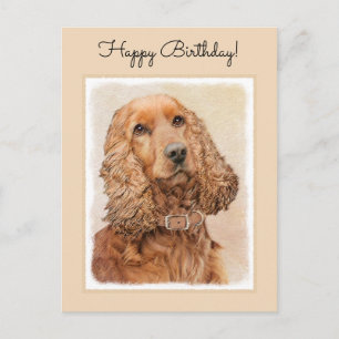 Carte Postale Anglais Cocker Peinture Espagnole - Art Chien orig