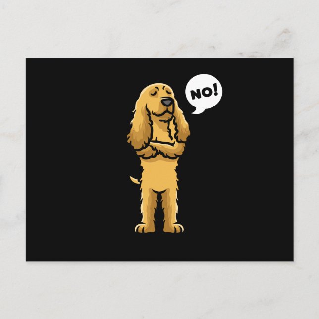 Carte Postale Anglais Cocker Spaniel Stubborn Dog (Devant)