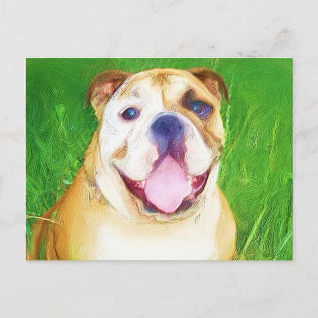 Carte postale anglaise Bulldog Art (Devant)