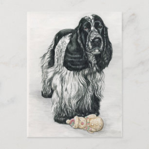 Carte postale anglaise Cocker Spaniel Art