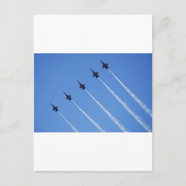 Carte Postale Angles bleus en vol (Devant)