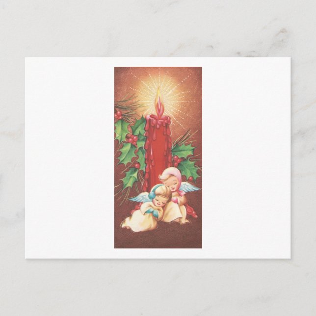 Carte Postale Angles vintages de lumière de bougie (Devant)