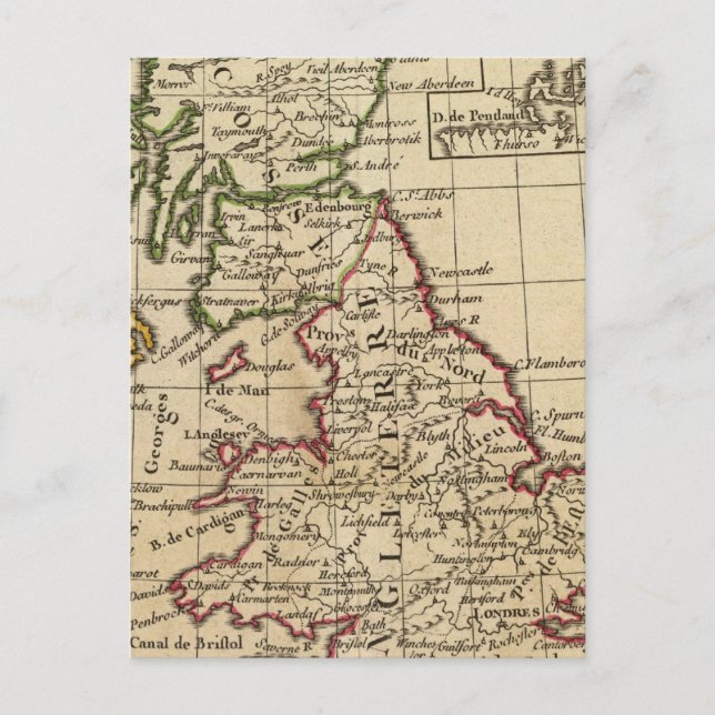 Carte Postale Angleterre, Ecosse, Irlande (Devant)