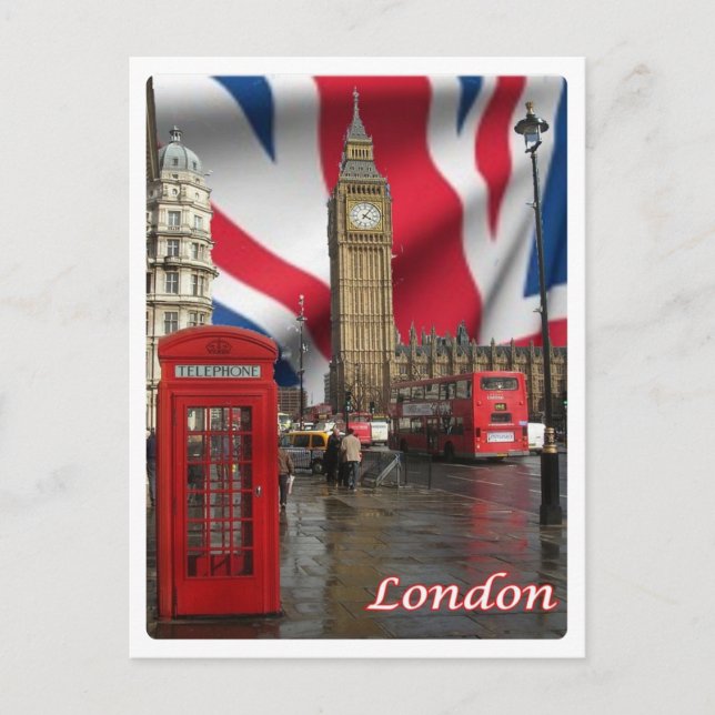 Carte Postale Angleterre - Londres - Big Ben - (Devant)