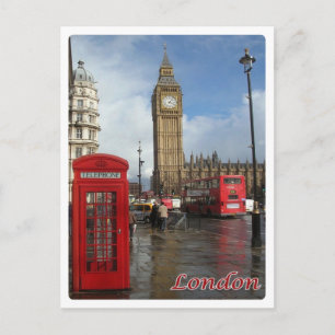 Carte Postale Angleterre - Londres - Big Ben - double pont -