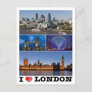 Carte Postale Angleterre - Londres - I Love -