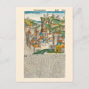 Carte Postale Angleterre Nuremberg Chronique 1493 Livre médiéval