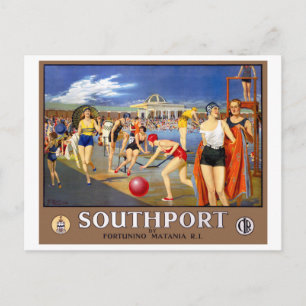Carte Postale Angleterre Southport restauré Poster Vintage voyag