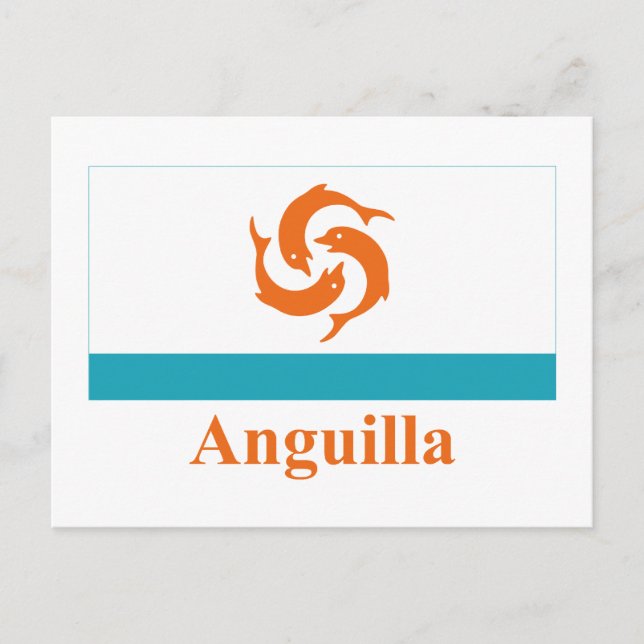 Carte Postale Anguilla Indicateur local avec nom (Devant)