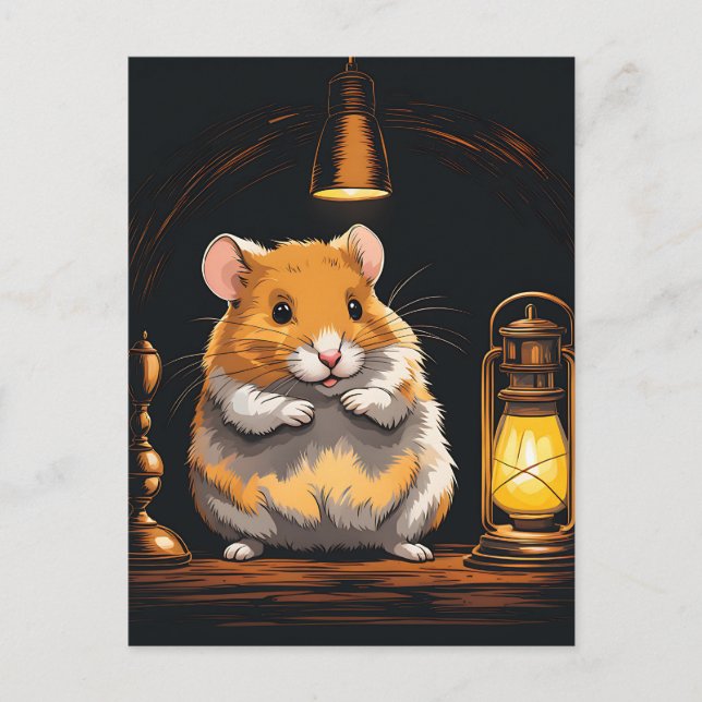 Carte Postale Animal de Hamster cosy (Devant)