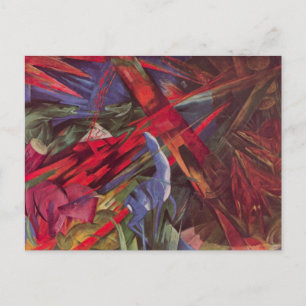 Carte Postale Animal Fates par Franz Marc, Cubism Art Vintage