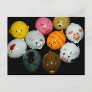 Carte postale animal plastique