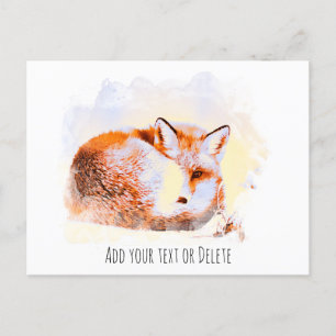 Carte Postale *~* Animal Red Fox Art Ap18 Wildlife Text