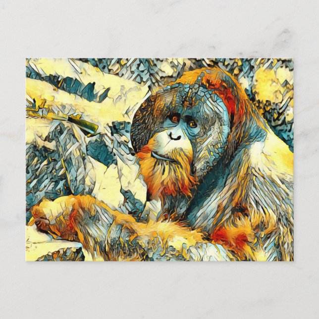 Carte Postale AnimalArt_OrangUtan_001 (Devant)
