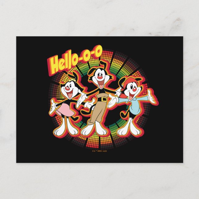 Carte Postale Animaniacs | Hello-o Retro Equalizer Graphic (Devant)