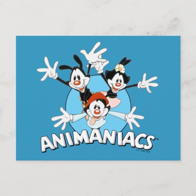 Carte Postale Animaniacs | Warner frères bras écartés graphique (Devant)