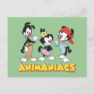 Carte Postale Animaniacs   Yakko, Dot et Wakko debout