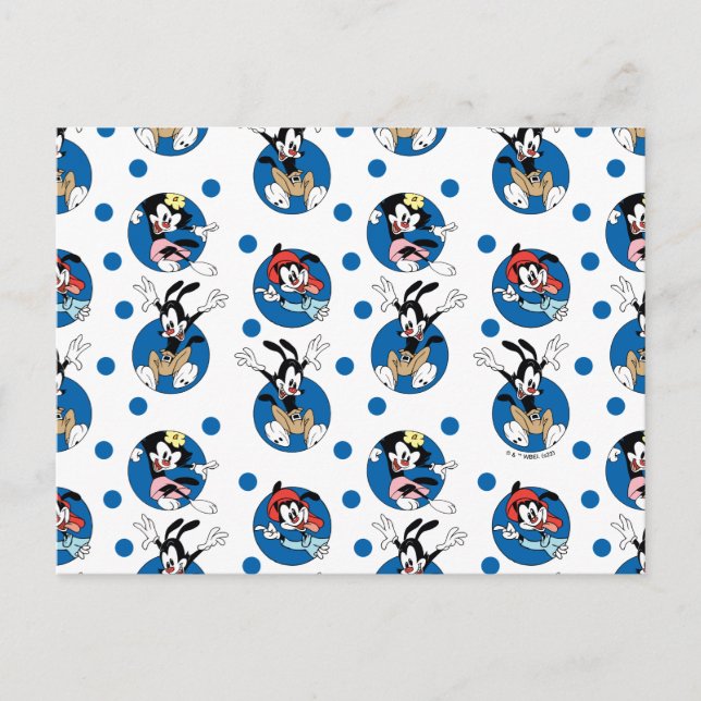 Carte Postale Animaniacs | Yakko, Wakko, & Motif du cercle de po (Devant)