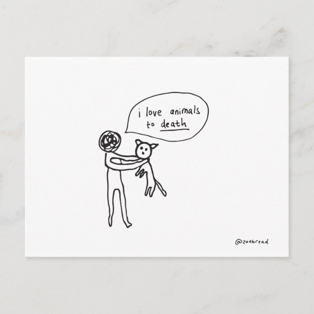 carte postale animaux (Devant)