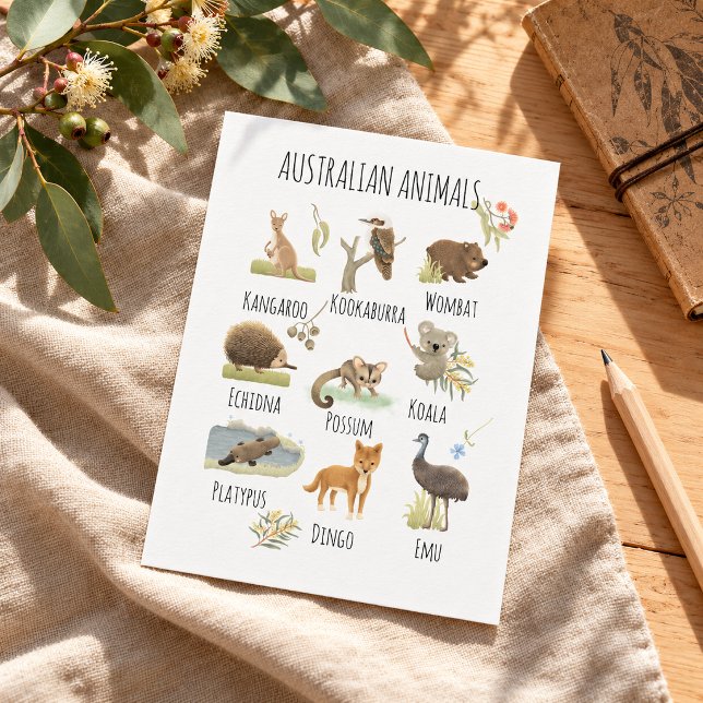 Carte Postale Animaux Australiens  (Créateur téléchargé)