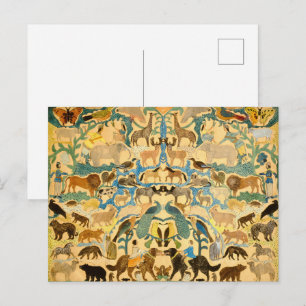 Carte Postale Animaux d'art populaire américain vintage