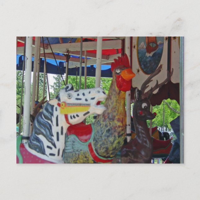 Carte Postale Animaux de carrousel anciens (Devant)