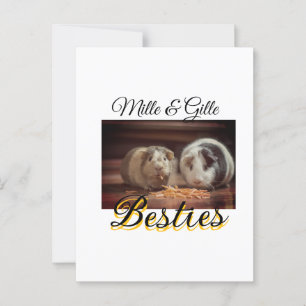Carte Postale Animaux de compagnie amis besties ajouter nom anim