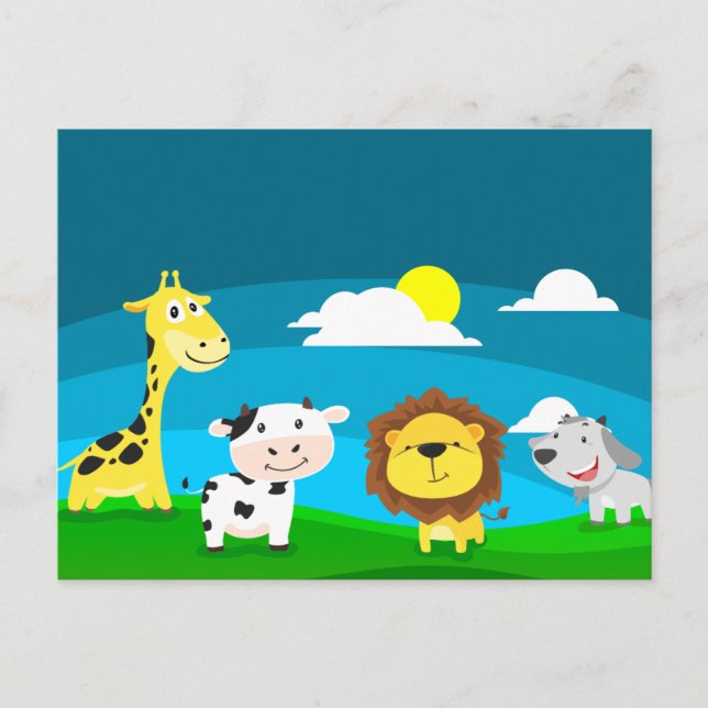 Carte Postale Animaux de dessin animé     (Devant)