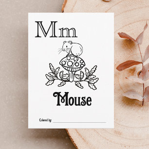 Carte Postale Animaux des bois ABC Coloration Activité du Baby s