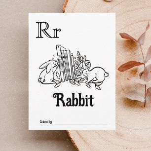 Carte Postale Animaux des bois ABC Coloration Activité du Baby s