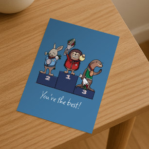 Carte Postale Animaux des Bois Vous êtes le meilleur ! Cadeau Po