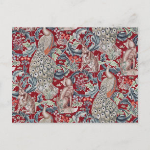 Carte Postale Animaux forestiers, William Morris