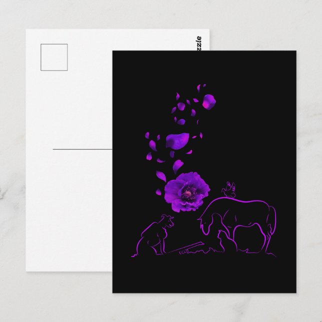 Carte Postale Animaux Ils Ont Aussi Servi Mémorial Coquelicot Po (Devant / Derrière)