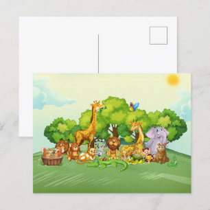 Carte Postale Animaux zoo
