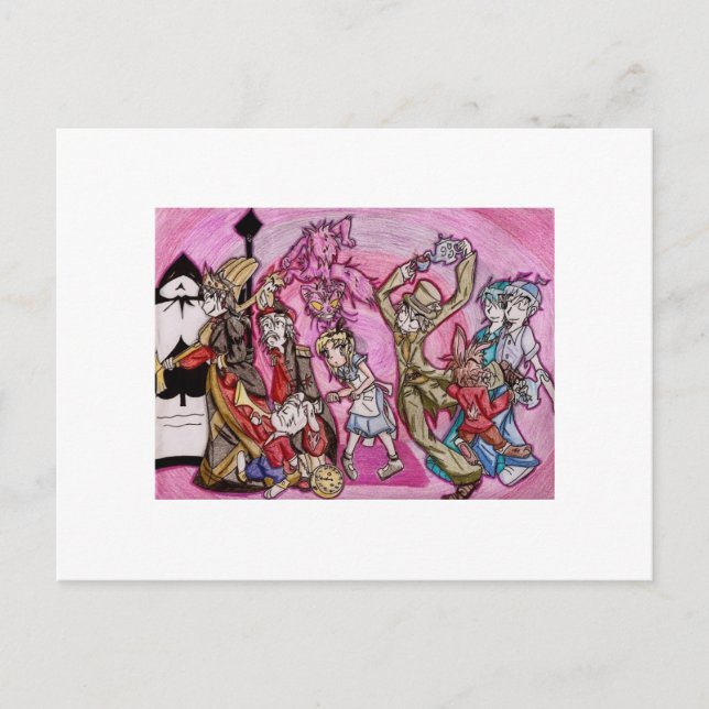 Carte Postale Anime Alice au pays des merveilles (Devant)