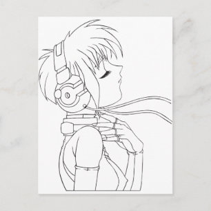 Carte Postale Anime Girl