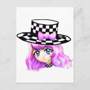 Carte Postale Anime Girl Manga Punk Lolita Harajuku Style gothiq