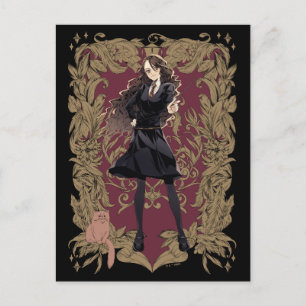 Carte Postale Anime Hermione Granger Cadre Orné