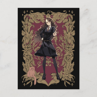 Carte Postale Anime Hermione Granger Cadre Orné