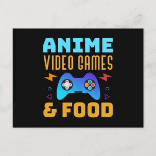 Carte Postale Anime, Jeux Vidéos & Nourriture   Lovely Design