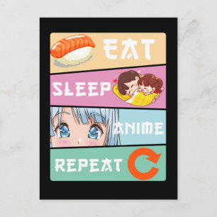 Carte Postale Anime mignonne regarder Girl Japon Comic Manga Ani