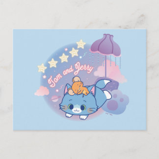 Carte Postale Anime Tom et Jerry Dreamy Nights