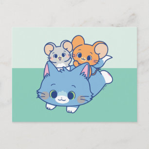 Carte Postale Anime Tom, Jerry et Tuffy