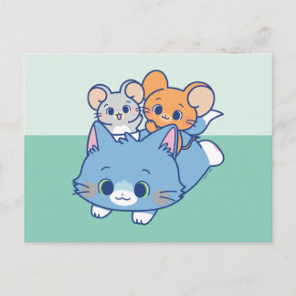 Carte Postale Anime Tom, Jerry et Tuffy