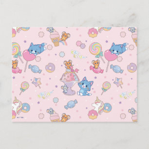 Carte Postale Anime Tom, Jerry et Tuffy Candyland Motif
